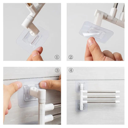 Towel Rack with Rotatable Arms 