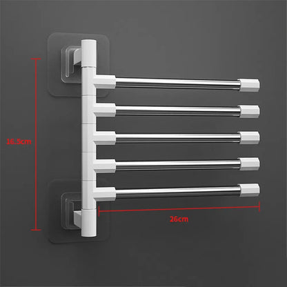 Towel Rack with Rotatable Arms 