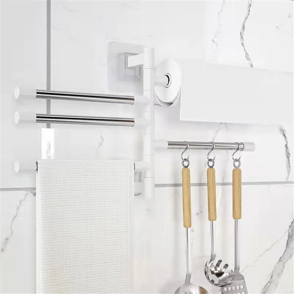 Towel Rack with Rotatable Arms 