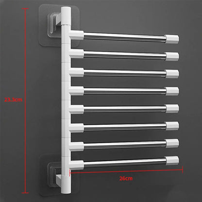 Towel Rack with Rotatable Arms 